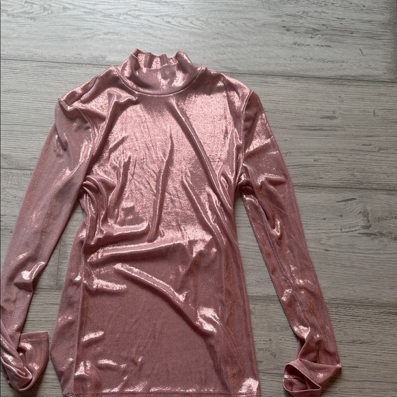 GREY LAB Tops - GREY LAB Shimmering Pink Long Sleeve Top